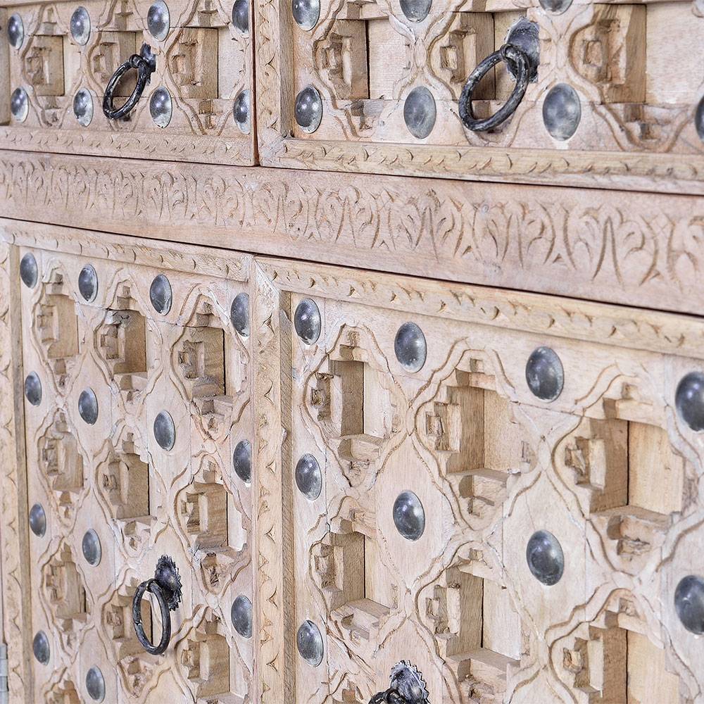 Vintage Design Sideboard in White Wash - Uladan