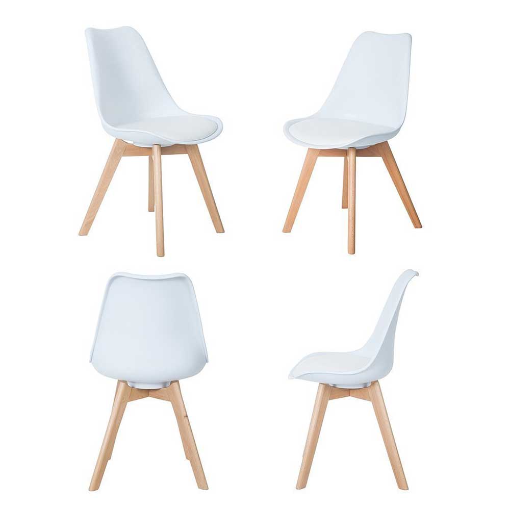 Scandi Chic Stühle mit Sitzschale - Savossa (4er Set)