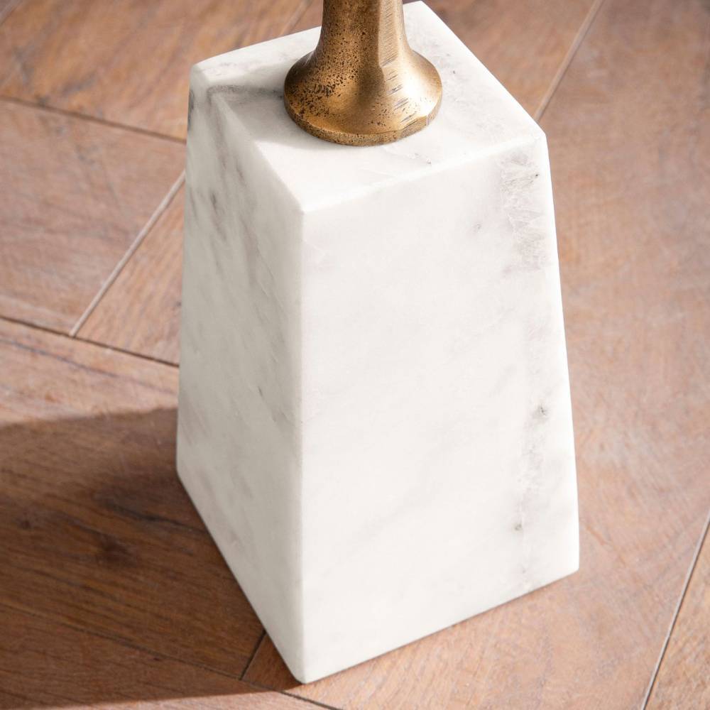 Design-Beistelltisch in Gold Aluminium Metall - Montuna
