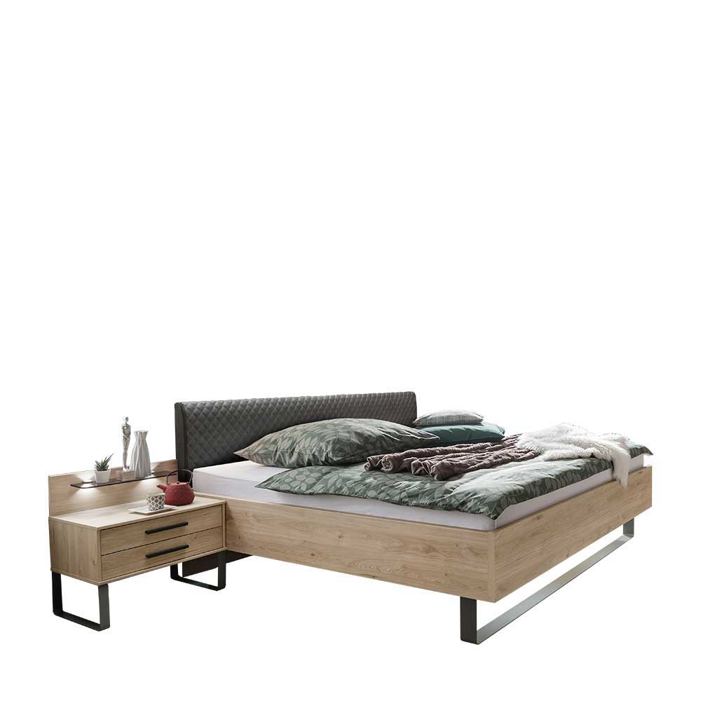 Design Loft Bett mit Nachttischen - Licruva (dreiteilig)