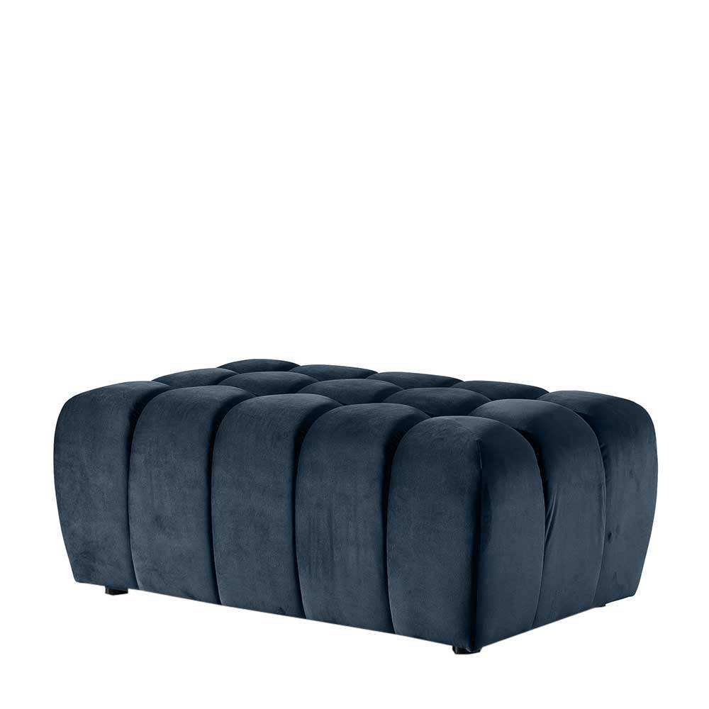 Dunkelblauer Hocker mit Schaumstoffpolsterung - Beliava