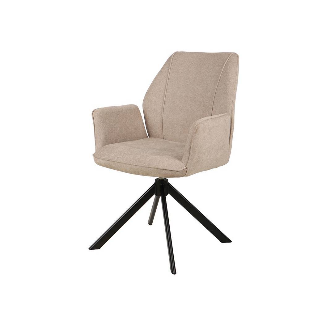 Drehbarer Tischsessel in Beige - Plata (2er Set)