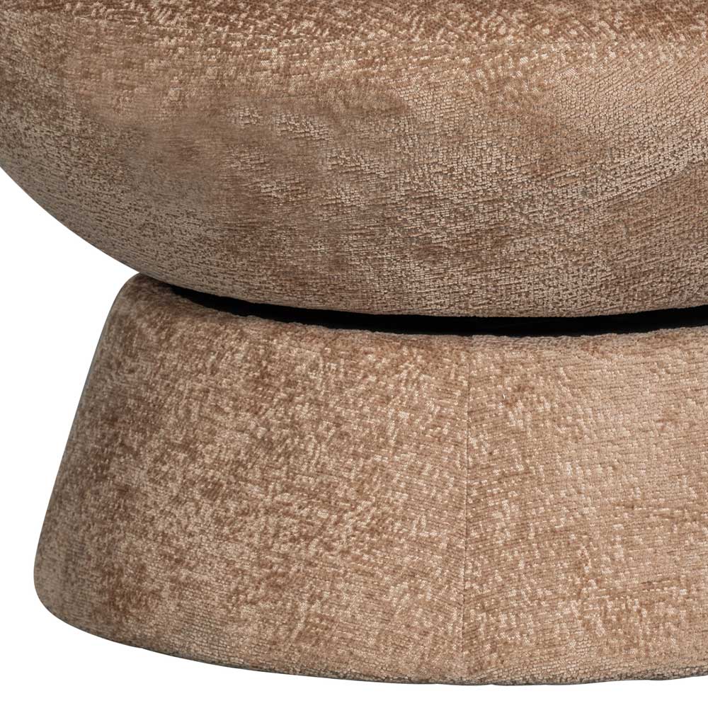 Drehbarer Sessel mit Chenille Bezug in Beige - Lescalier