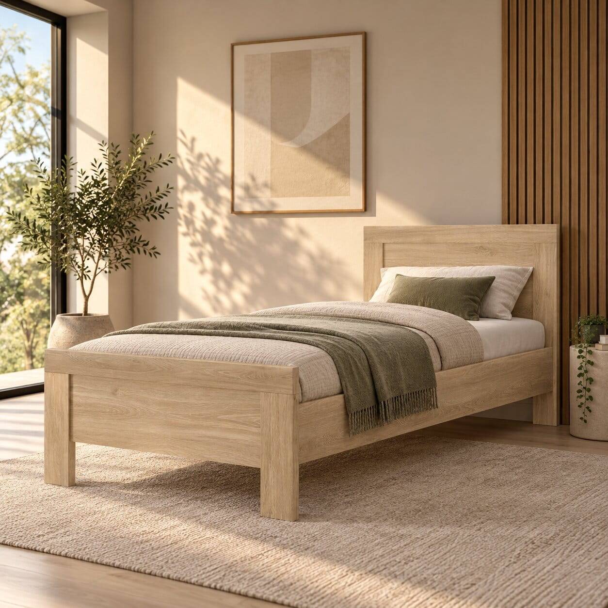 Einzelbett in Eiche Holzoptik - Choice