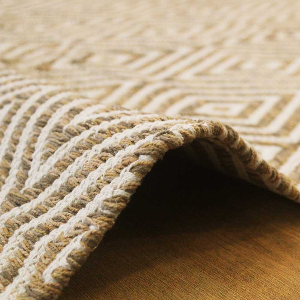Teppich mit modernem Rautenmuster aus Baumwolle - Zalabete