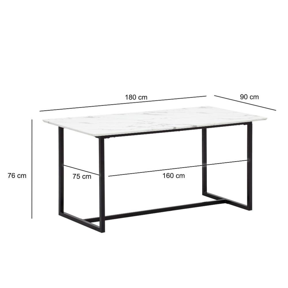 Esszimmertisch Maße 180x90 cm mit detaillierter Gr Rßen Rbersicht – Logion