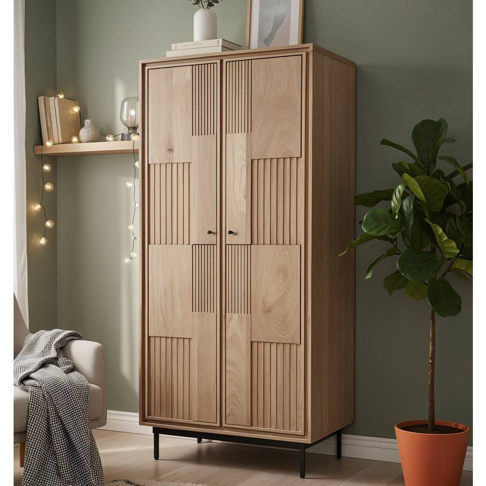 Dielenschrank aus Mangobaum Massivholz - Peravia