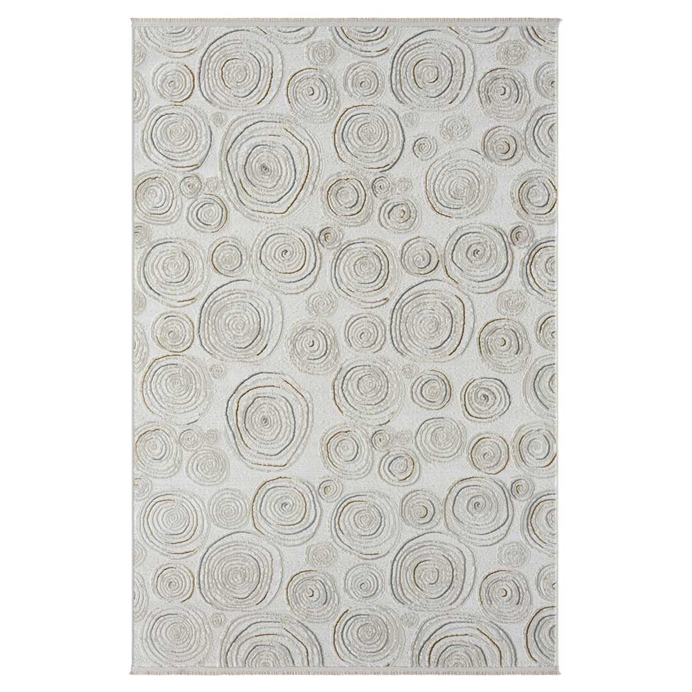 Teppich mit kurzem Flor 150x80 230x160 290x200 in Creme und Beige - Erulina