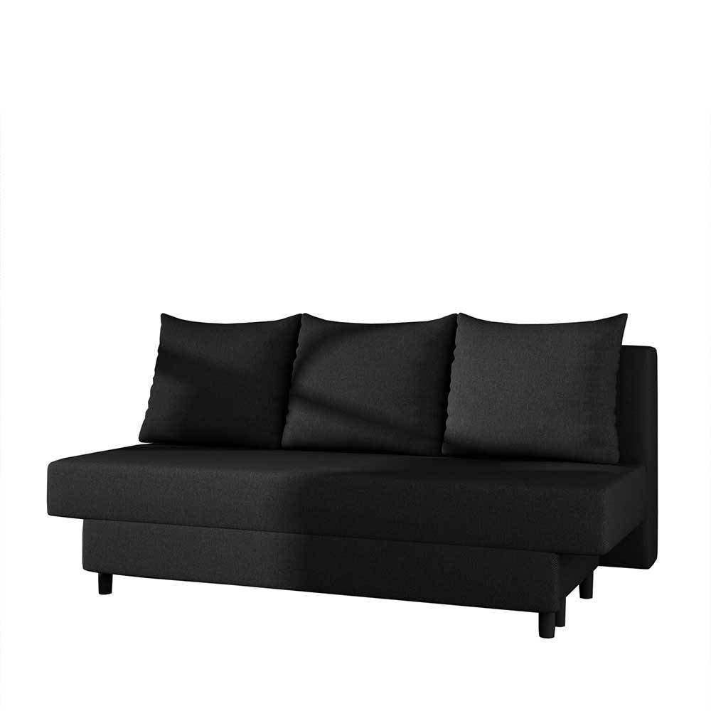Klappsofa in Schwarzbraun Stoffbezug - Ireteo