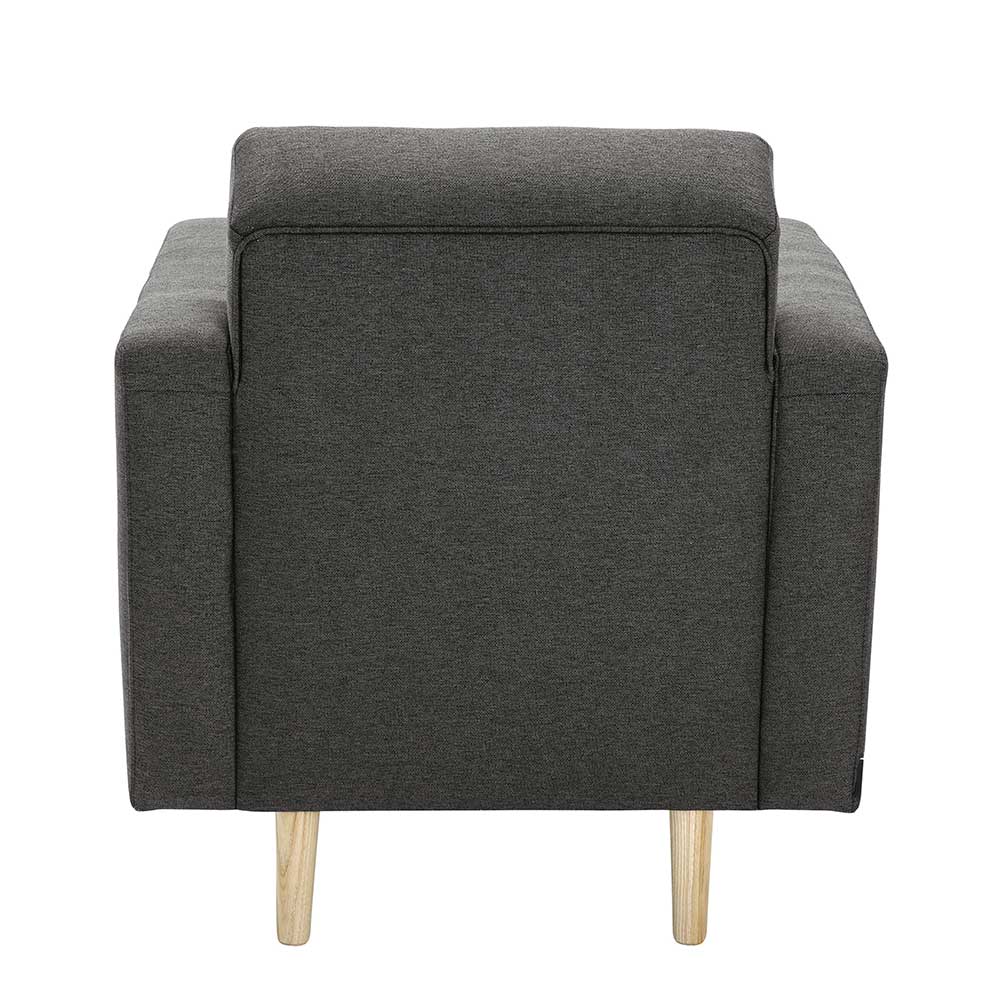 Retro-Sessel in Anthrazit und Esche - Durai