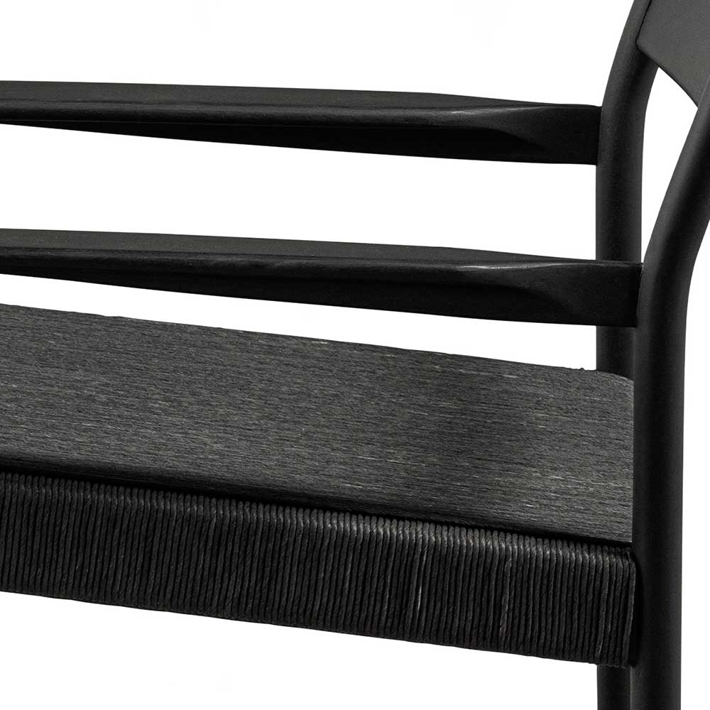 Stuhl Sessel aus Massivholz und Kordel - Memba