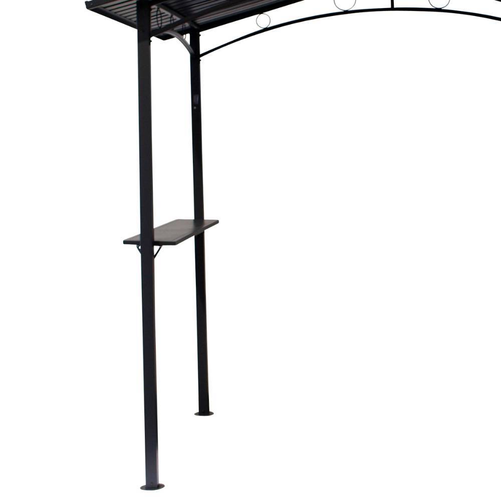 Metall Garten Pavillon in Dunkelgrau - Aviolo