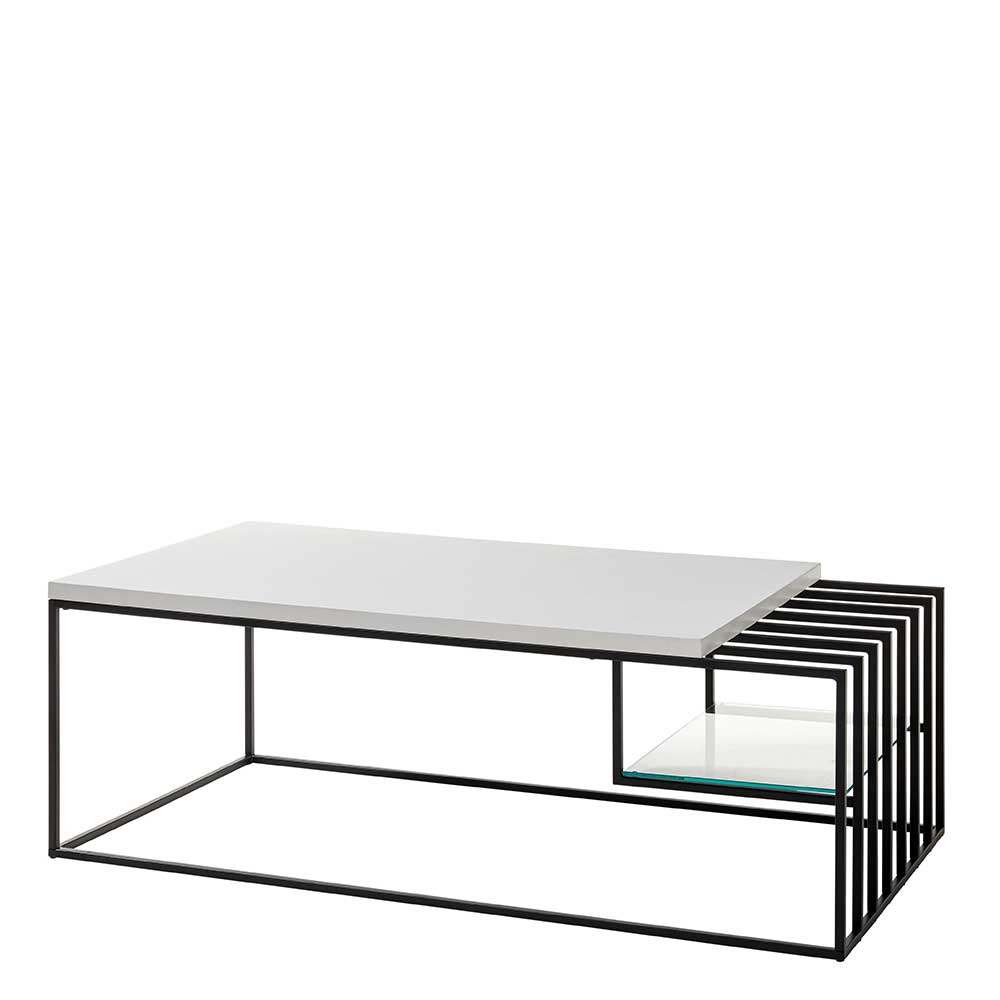 Couchtiscgh in Weiß Schwarz - Hortenza