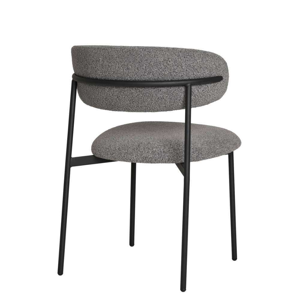 Boucle Polsterstuhl im Skandi Design - Tornado (2er Set)