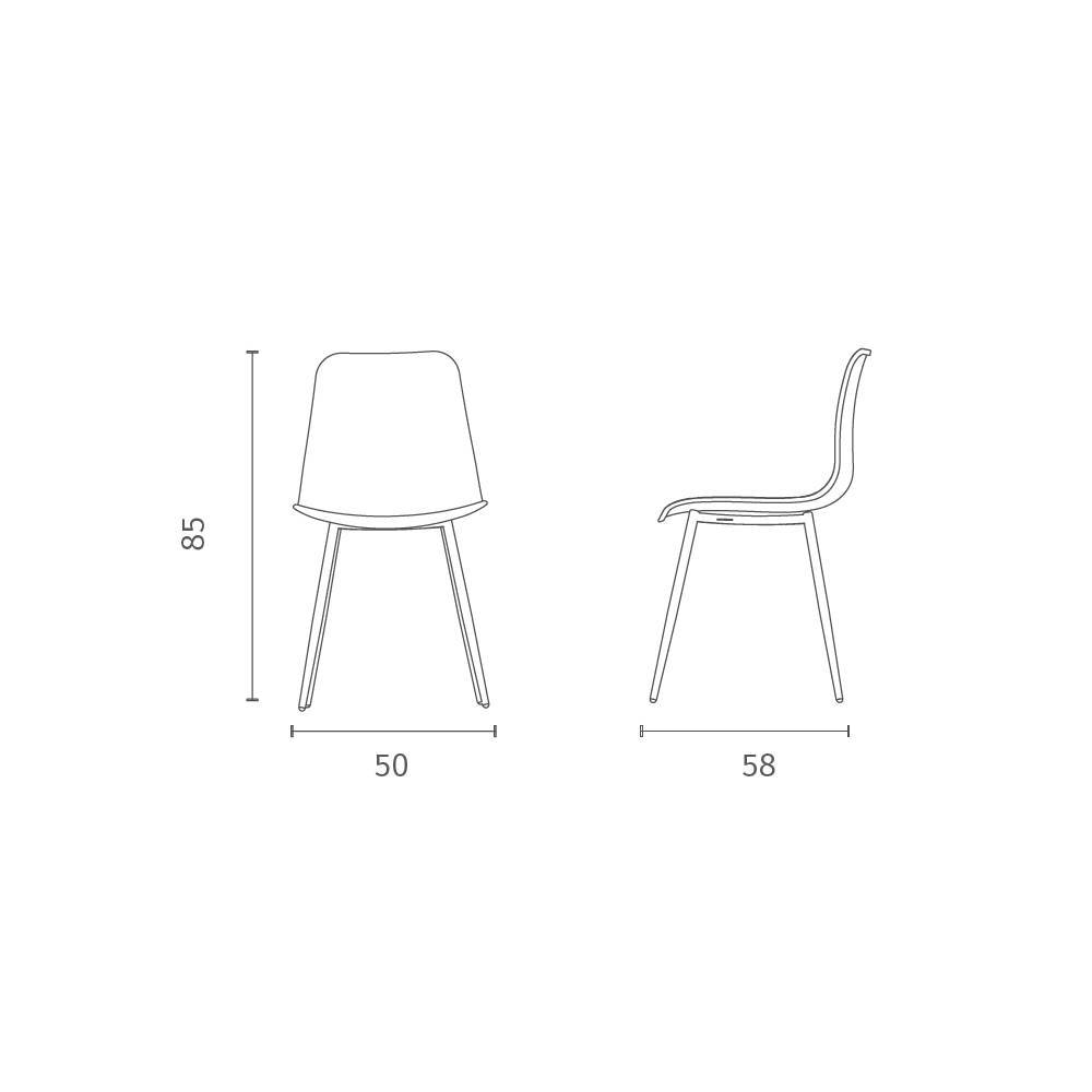 Schalenstühle in Schwarz - Cellja (4er Set)