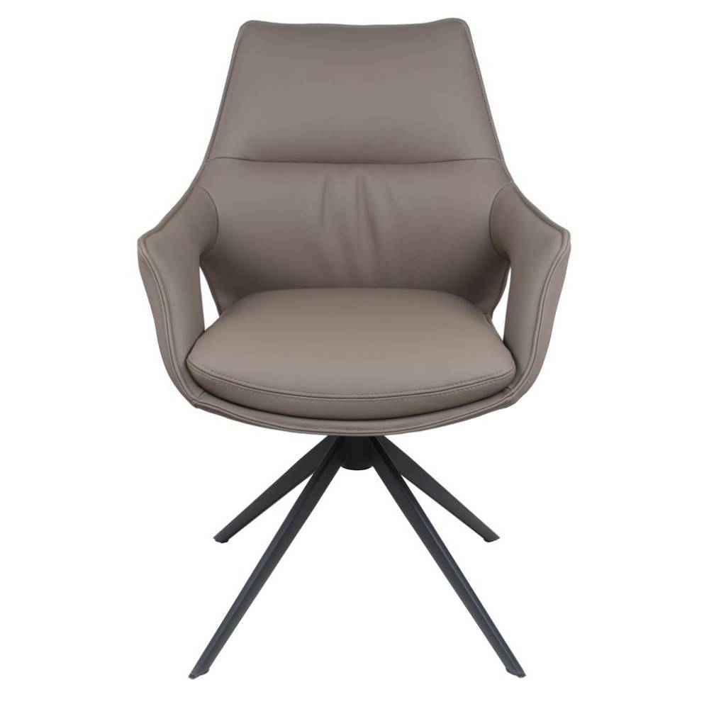 Leder-Esszimmerstuhl - um 360 Grad drehbar - Adelaide (2er Set)