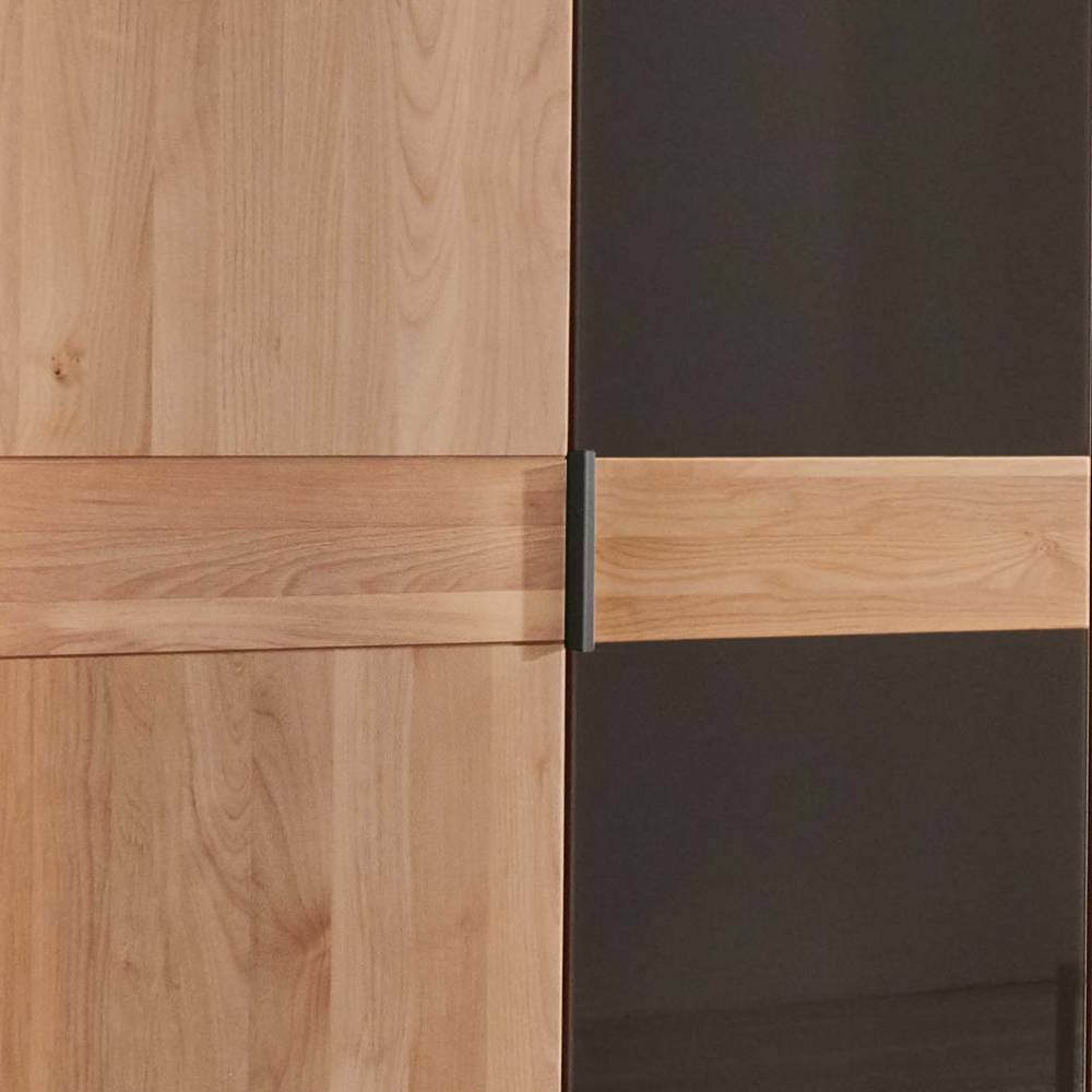3-türiger Kleiderschrank in Erle teilmassiv - Hung