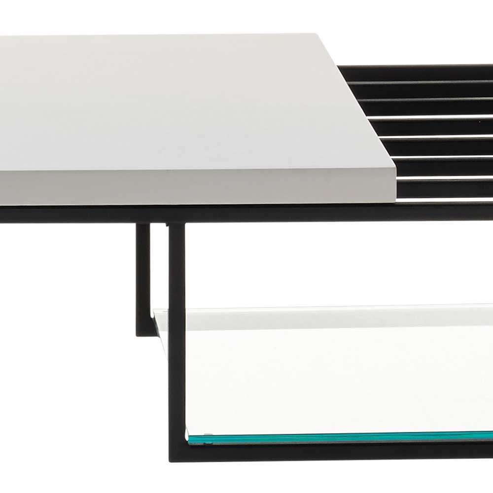 Couchtiscgh in Weiß Schwarz - Hortenza