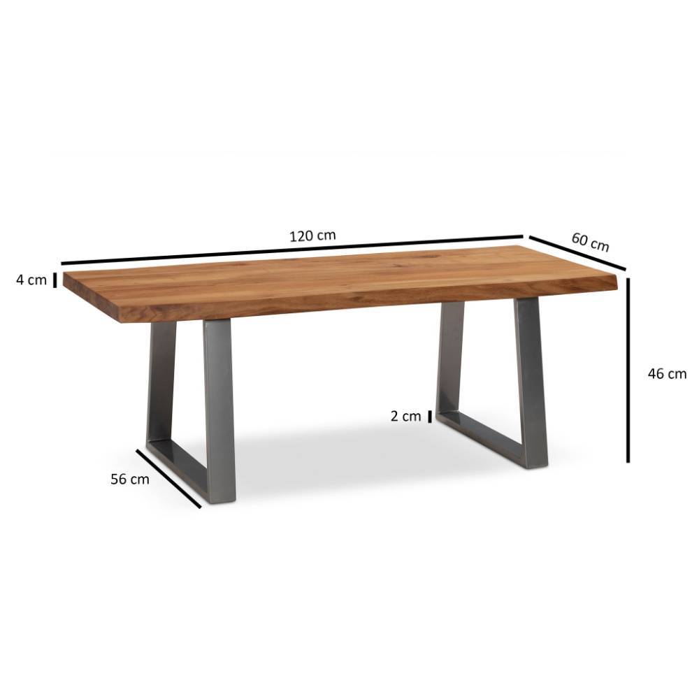 Design-Couchtisch mit Natur-Baumkanten - Haruki