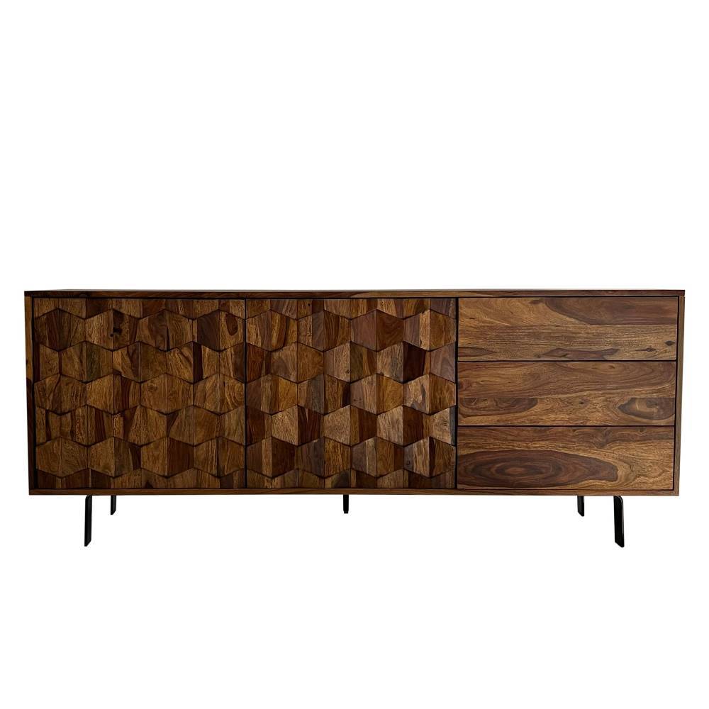 Design-Sideboard aus Sheesham Massivholz - Fancya