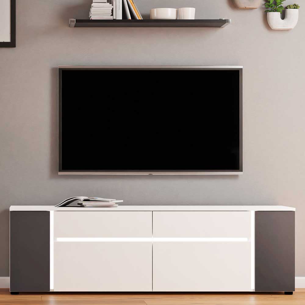 TV Lowboard mit Licht in modernem Design - Boscina