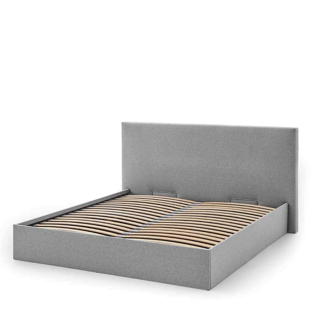 140x200 Webstoff Bett mit Bettkasten - Velsamos