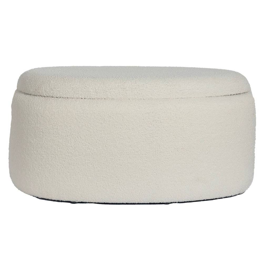 Ovaler XL Hocker mit Stauraum-Truhe - Barracin