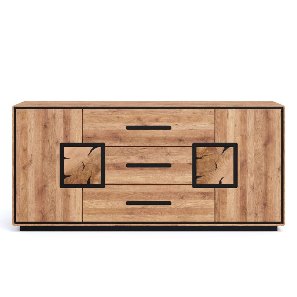 Sideboard in Wildeiche mit Schwarz - Shipper