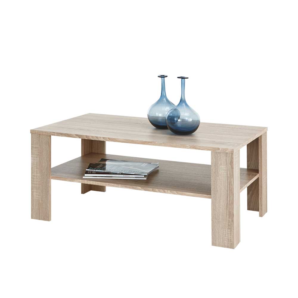 Holz Optik Wohnzimmer Tisch 100x60 cm - Bornio