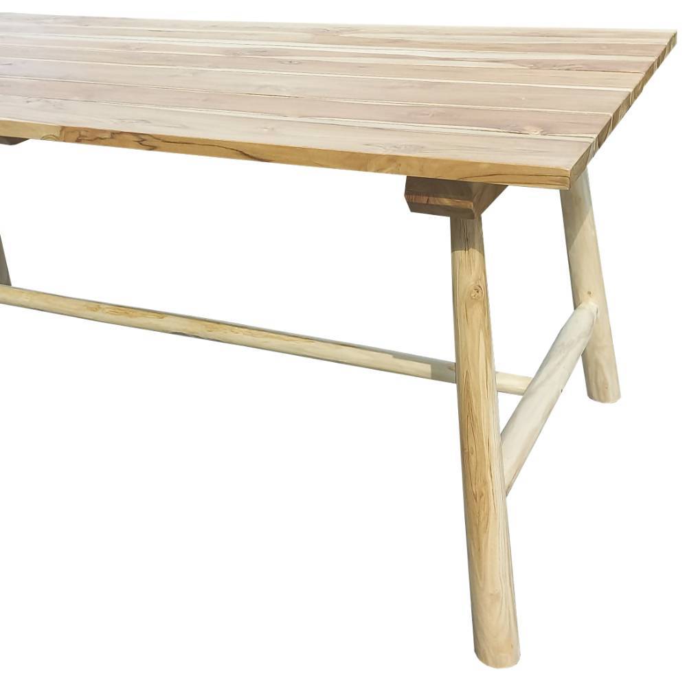 Outdoor-Holztisch aus Teak Massivholz - Hankina