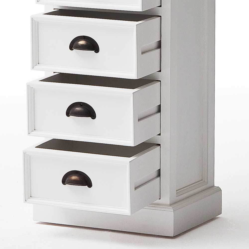40cm breite Kommode mit 5 Schubladen Venzeno in Weiß