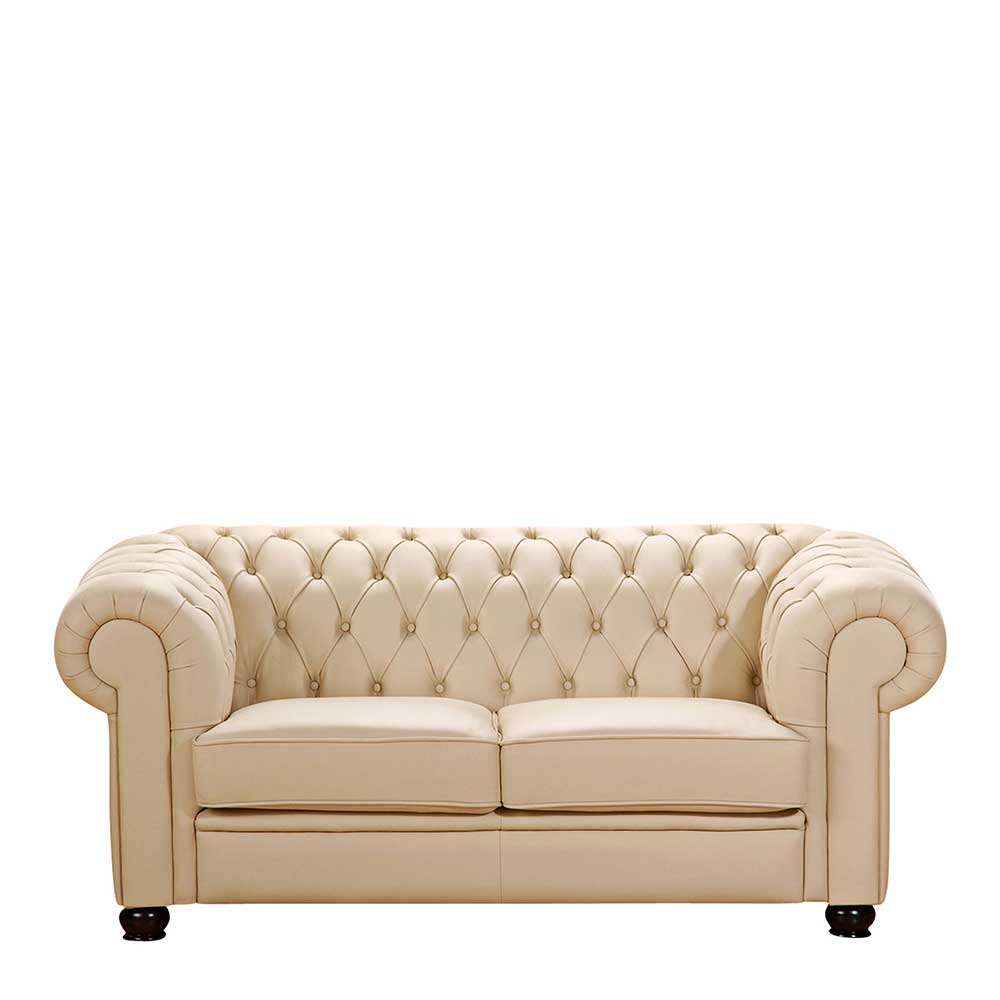 Chesterfield Design Couch in Beige - Pazionan