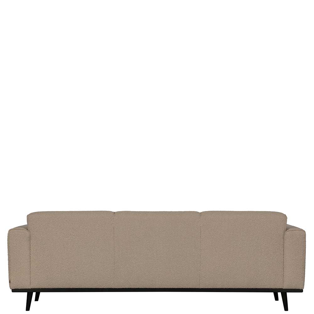 Boucle Couch 3er in Beige & Schwarz - Drike