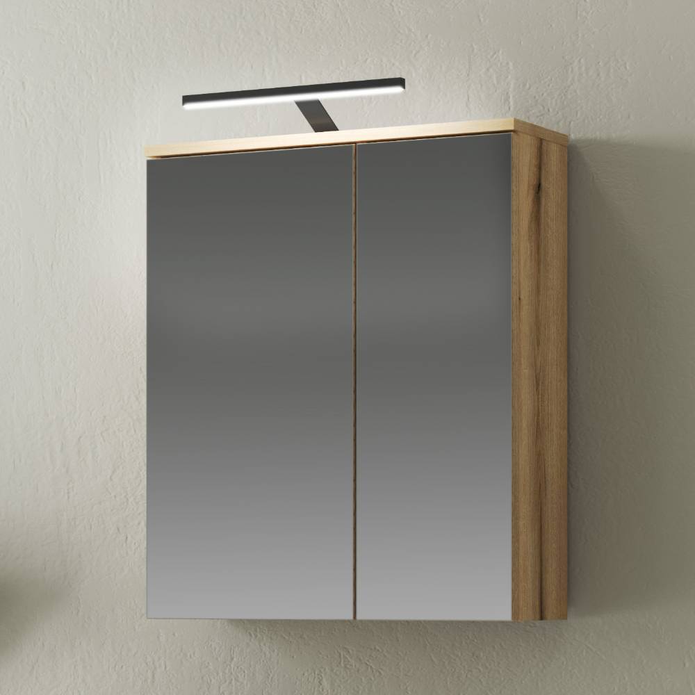 2-türiger Badezimmer-Spiegelschrank 60 cm breit - Niniana