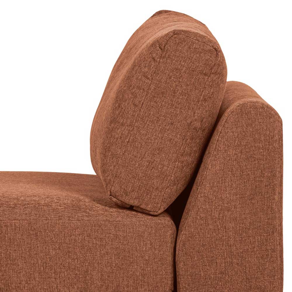 Modulsofa Element in Rost Braun Chenille - Brixx