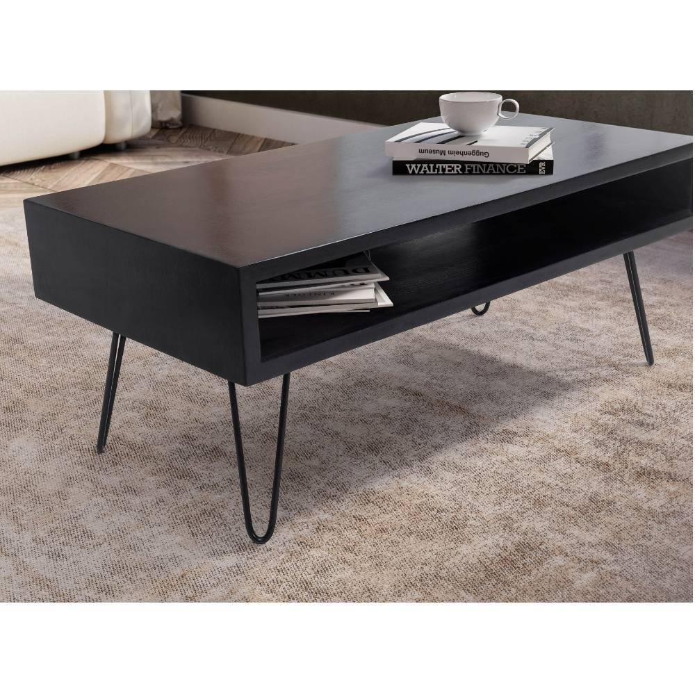 Schwarzer Couchtisch in modernem Design - Volpedusa