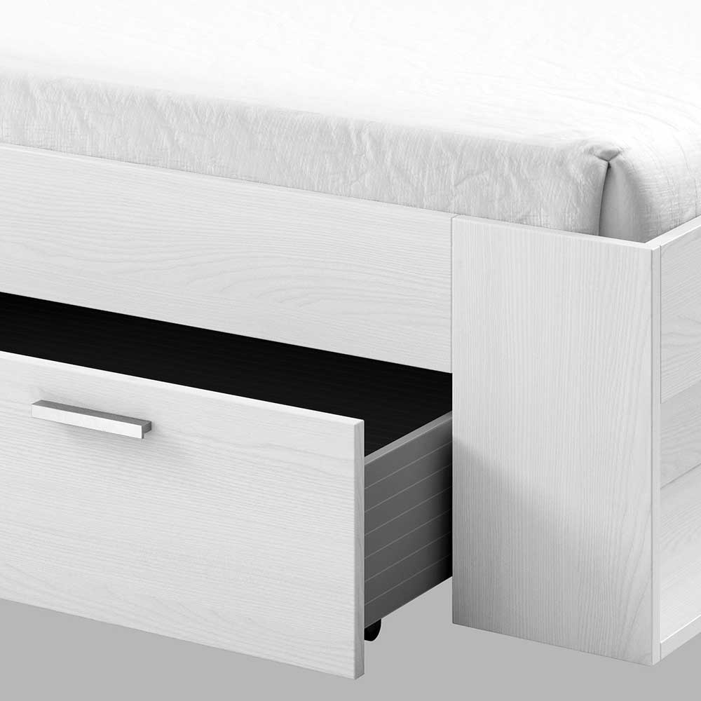 Schlafzimmermöbel in Weiß Esche Dekor - Pruducia (vierteilig)