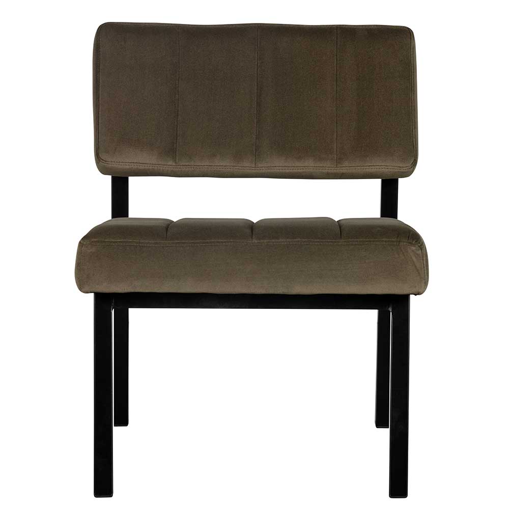 Lounge Stuhl aus Samt Oliv Grün - Seriacus