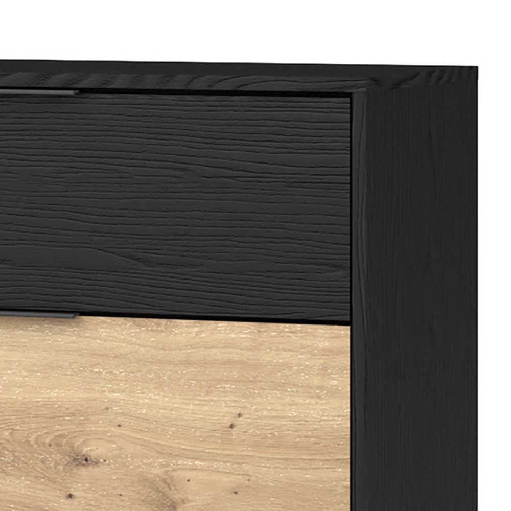 Zweifarbige Kommode in Holzoptik - Ortasta