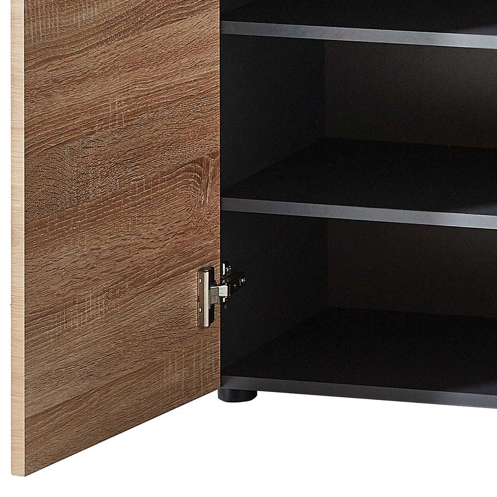 80x107x38 Vertiko für Schuhe in Wildeiche Optik - Kuetra