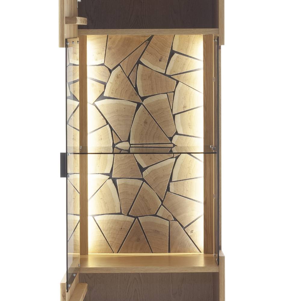 Vitrine in Wildeiche teilmassiv - Dagmy