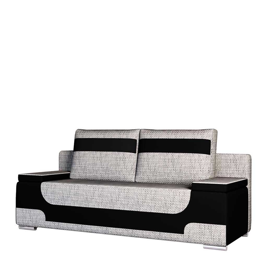 Design Klappcouch in Beigegrau und Schwarz - Tefano
