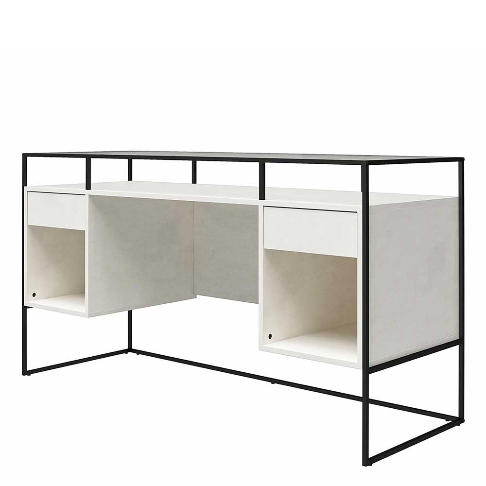 Glas Schreibtisch mit Rillen Strukturglasplatte - Corners