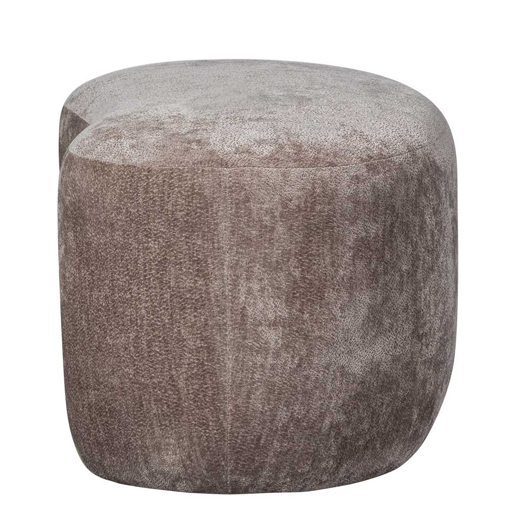Couchhocker in Taupe Chenille - Fridelia