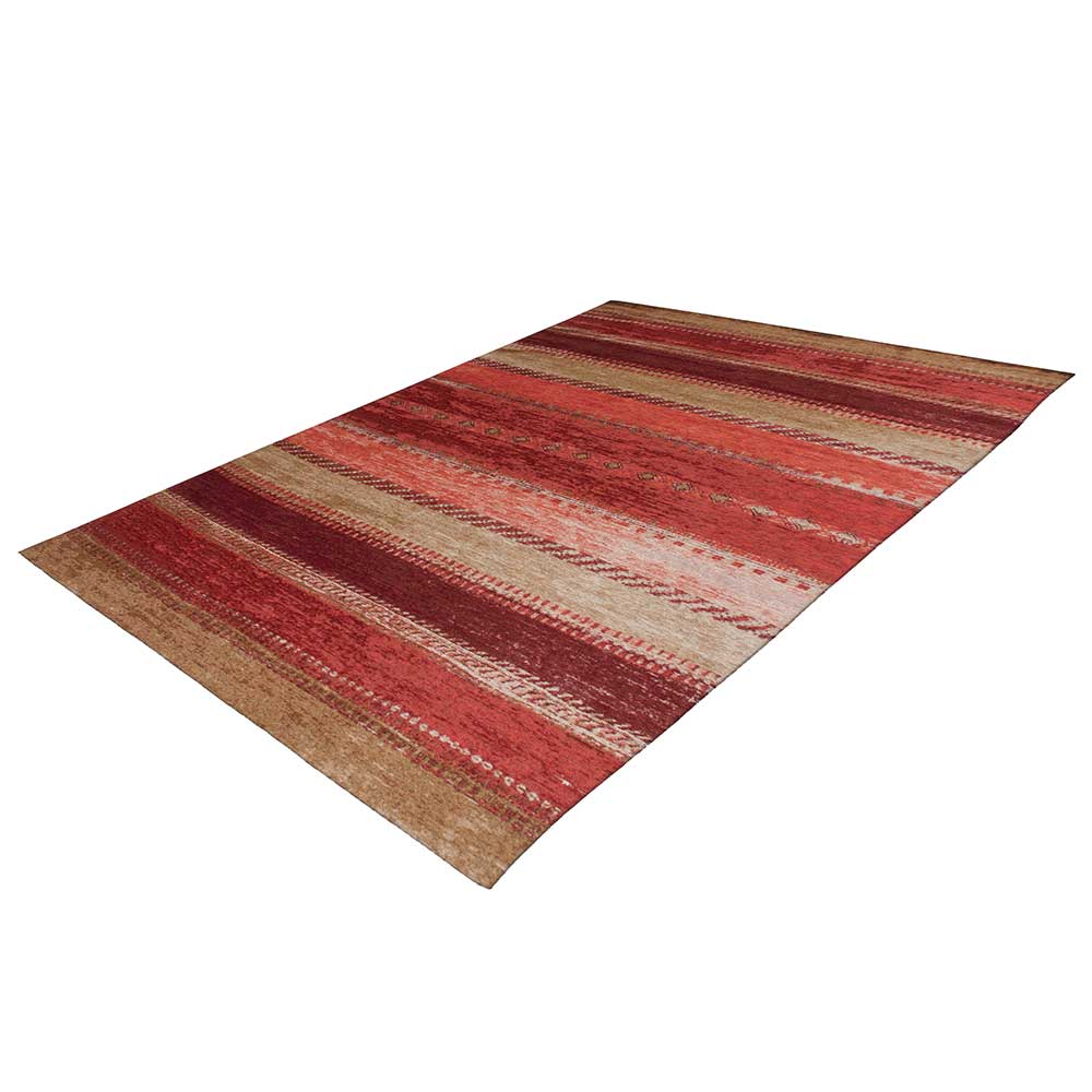 Ethno Style Teppich in Rot Beige - Bilbaos