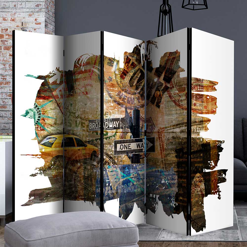 Cooler Paravent mit New York Collage - Lessing