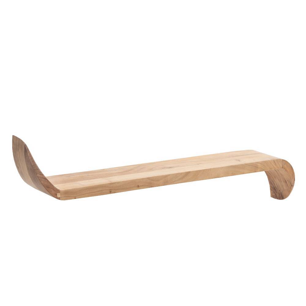 Mangoholz Wandregal im Skandi Design mit geschwungener Form – Totroma