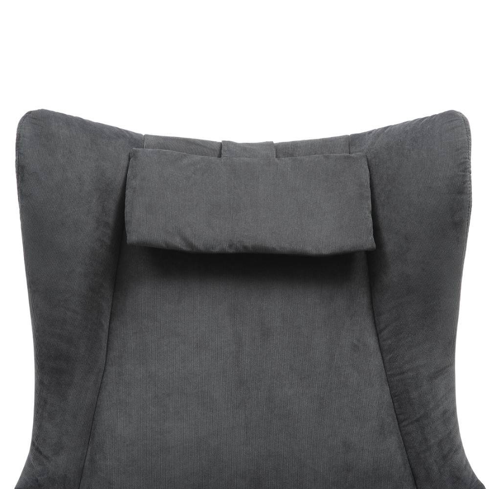 Cordsessel mit Fußhocker im Set - Esmeraldu (zweiteilig)