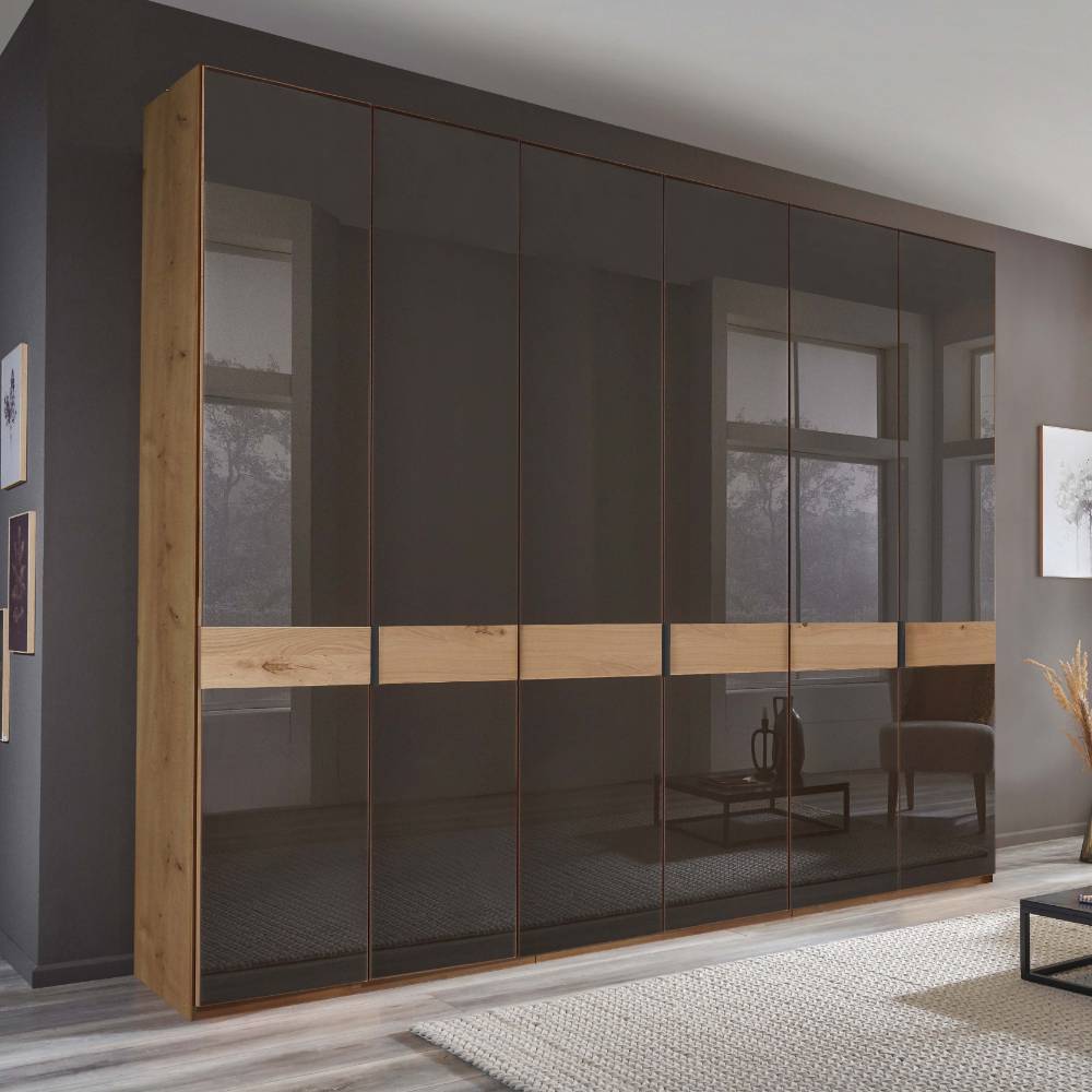 Glasfront-Kleiderschrank mit sechs Türen - Vutonia