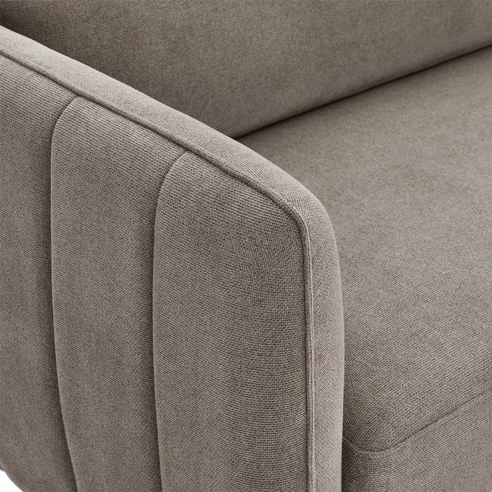 Federkernsofa in Beige Stoffbezug - Ordinia